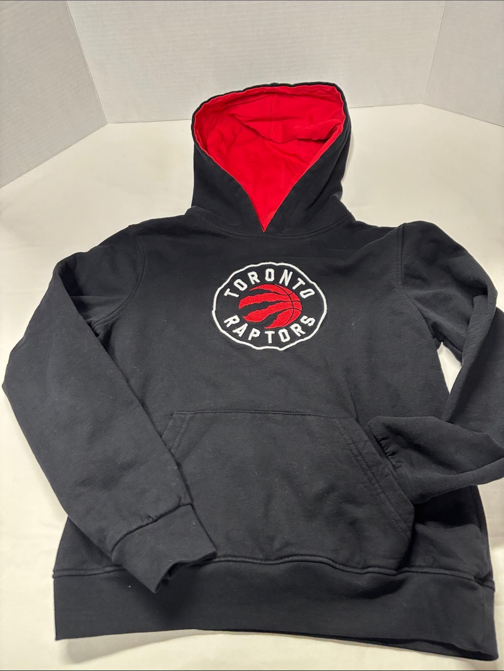 NBA Toronto Raptors Black and Red Pullover Hoodie